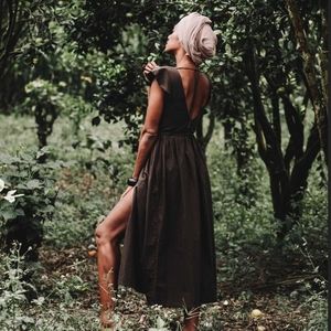 Organic Linen Maxi Dress